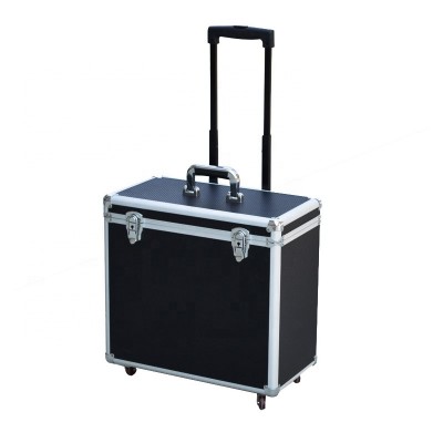 new fashion style custom aluminum tool case with trolley luggage