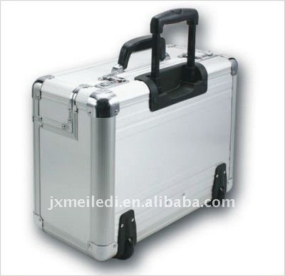 aluminum tool box with trolley and wheels