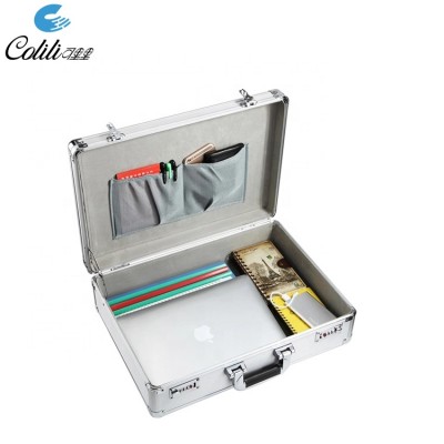 Portable abs suitcase aluminum laptop barber briefcase for men